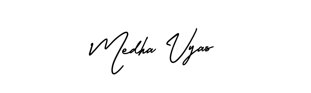 Also You can easily find your signature by using the search form. We will create Medha Vyas name handwritten signature images for you free of cost using AmerikaSignatureDemo-Regular sign style. Medha Vyas signature style 3 images and pictures png