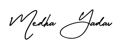 See photos of Medha Yadav official signature. Check more albums & portfolios. Read reviews & check more about AmerikaSignatureDemo-Regular font. Medha Yadav signature style 3 images and pictures png