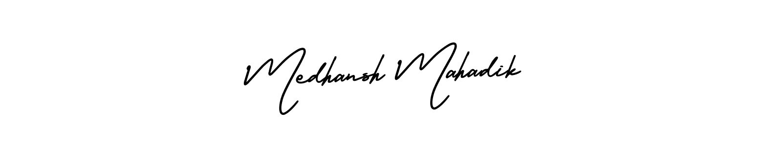 You can use this online signature creator to create a handwritten signature for the name Medhansh Mahadik. This is the best online autograph maker. Medhansh Mahadik signature style 3 images and pictures png