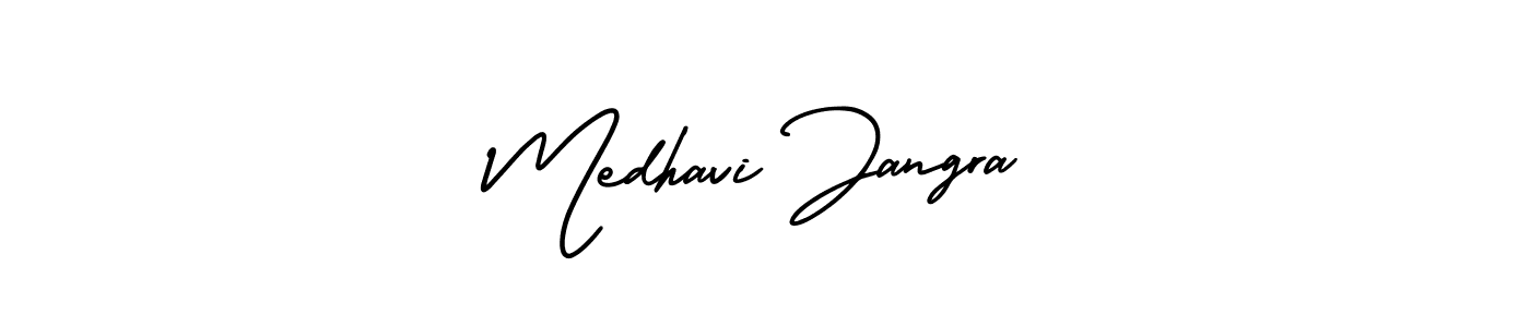 Check out images of Autograph of Medhavi Jangra name. Actor Medhavi Jangra Signature Style. AmerikaSignatureDemo-Regular is a professional sign style online. Medhavi Jangra signature style 3 images and pictures png