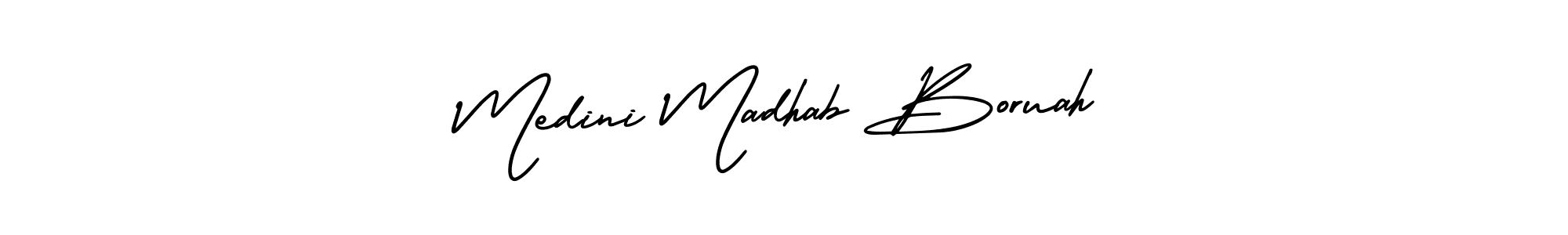 It looks lik you need a new signature style for name Medini Madhab Boruah. Design unique handwritten (AmerikaSignatureDemo-Regular) signature with our free signature maker in just a few clicks. Medini Madhab Boruah signature style 3 images and pictures png