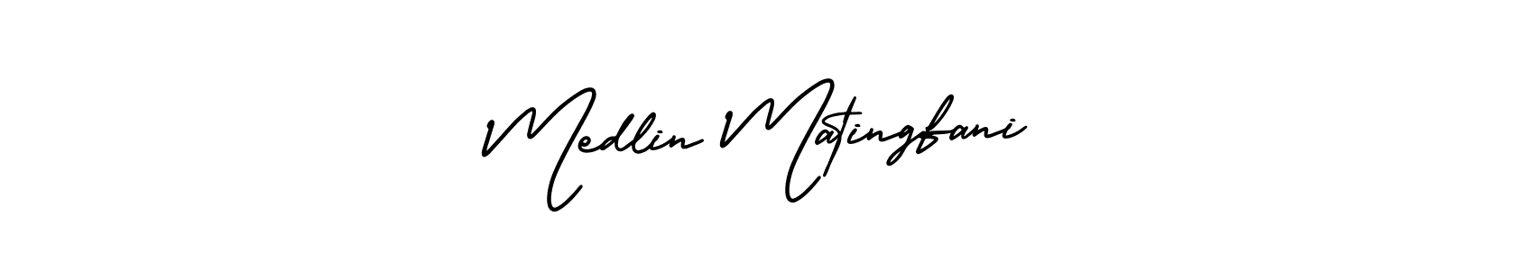 Check out images of Autograph of Medlin Matingfani name. Actor Medlin Matingfani Signature Style. AmerikaSignatureDemo-Regular is a professional sign style online. Medlin Matingfani signature style 3 images and pictures png