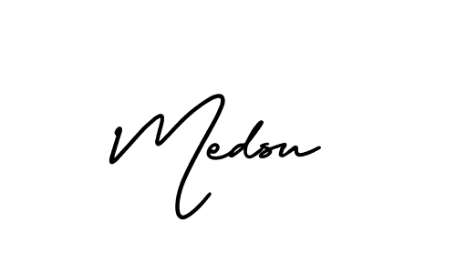 Create a beautiful signature design for name Medsu. With this signature (AmerikaSignatureDemo-Regular) fonts, you can make a handwritten signature for free. Medsu signature style 3 images and pictures png