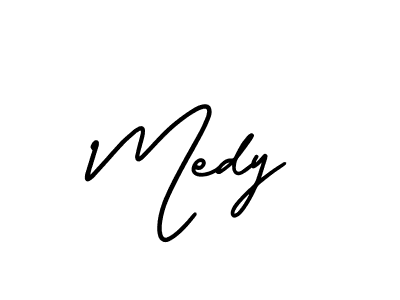 if you are searching for the best signature style for your name Medy. so please give up your signature search. here we have designed multiple signature styles  using AmerikaSignatureDemo-Regular. Medy signature style 3 images and pictures png