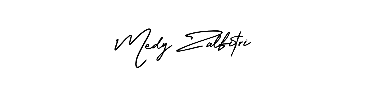 Make a short Medy Zalfitri signature style. Manage your documents anywhere anytime using AmerikaSignatureDemo-Regular. Create and add eSignatures, submit forms, share and send files easily. Medy Zalfitri signature style 3 images and pictures png