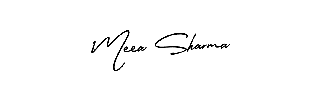 It looks lik you need a new signature style for name Meea Sharma. Design unique handwritten (AmerikaSignatureDemo-Regular) signature with our free signature maker in just a few clicks. Meea Sharma signature style 3 images and pictures png