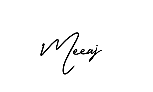 Meeaj stylish signature style. Best Handwritten Sign (AmerikaSignatureDemo-Regular) for my name. Handwritten Signature Collection Ideas for my name Meeaj. Meeaj signature style 3 images and pictures png