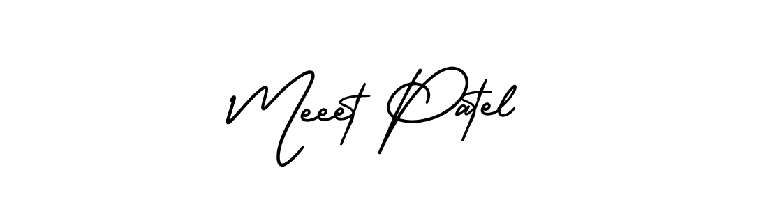 You should practise on your own different ways (AmerikaSignatureDemo-Regular) to write your name (Meeet Patel) in signature. don't let someone else do it for you. Meeet Patel signature style 3 images and pictures png