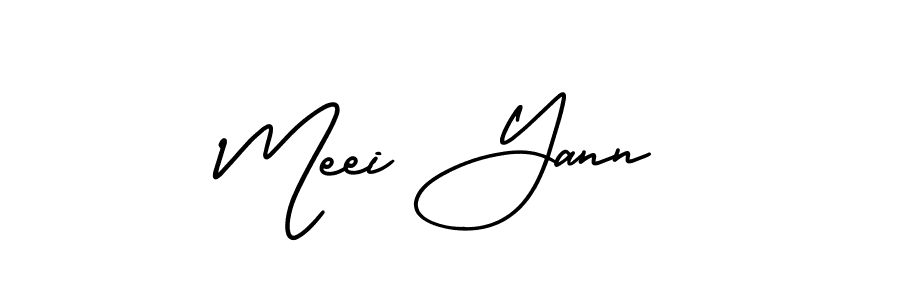 Make a beautiful signature design for name Meei Yann. With this signature (AmerikaSignatureDemo-Regular) style, you can create a handwritten signature for free. Meei Yann signature style 3 images and pictures png