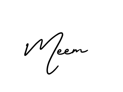 Create a beautiful signature design for name Meem. With this signature (AmerikaSignatureDemo-Regular) fonts, you can make a handwritten signature for free. Meem signature style 3 images and pictures png