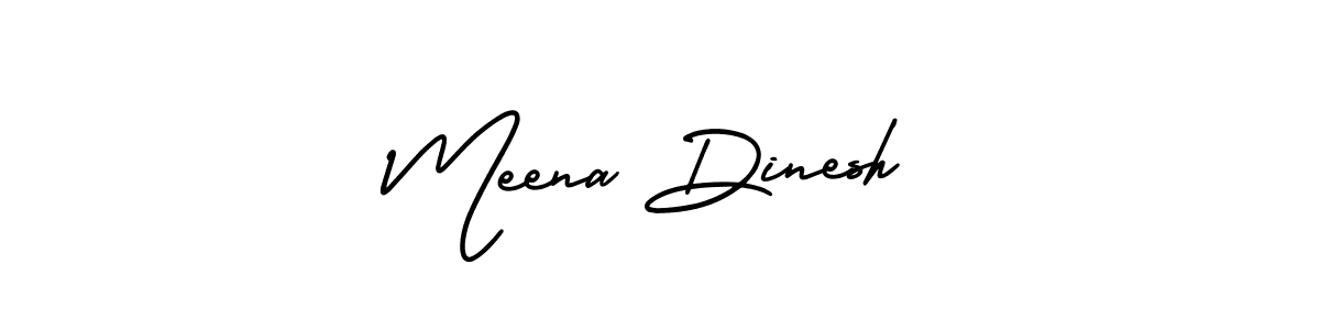 You should practise on your own different ways (AmerikaSignatureDemo-Regular) to write your name (Meena Dinesh) in signature. don't let someone else do it for you. Meena Dinesh signature style 3 images and pictures png