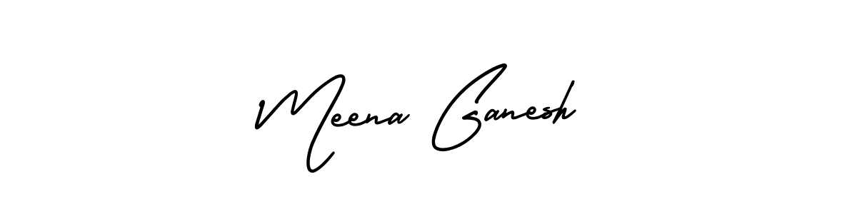 How to make Meena Ganesh name signature. Use AmerikaSignatureDemo-Regular style for creating short signs online. This is the latest handwritten sign. Meena Ganesh signature style 3 images and pictures png