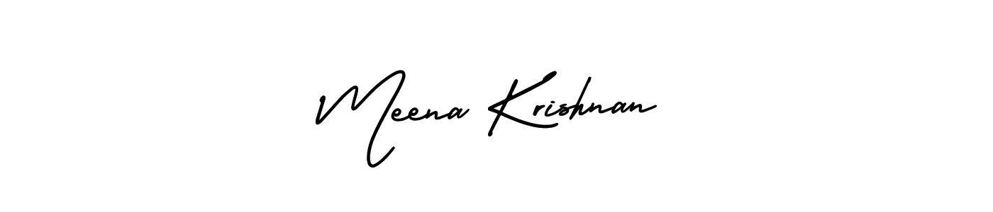 It looks lik you need a new signature style for name Meena Krishnan. Design unique handwritten (AmerikaSignatureDemo-Regular) signature with our free signature maker in just a few clicks. Meena Krishnan signature style 3 images and pictures png