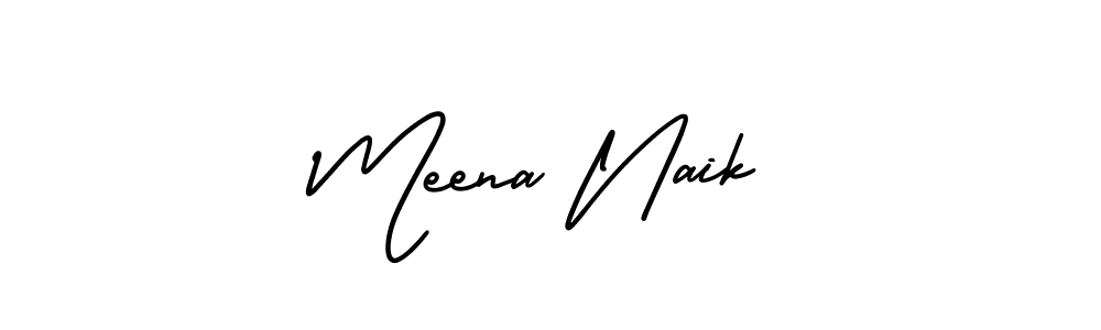 You should practise on your own different ways (AmerikaSignatureDemo-Regular) to write your name (Meena Naik) in signature. don't let someone else do it for you. Meena Naik signature style 3 images and pictures png