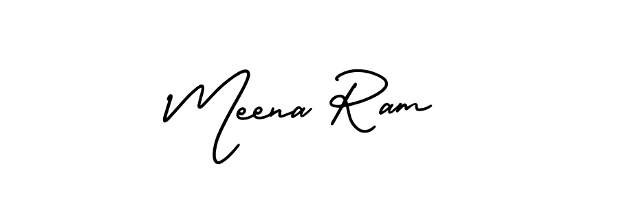 Use a signature maker to create a handwritten signature online. With this signature software, you can design (AmerikaSignatureDemo-Regular) your own signature for name Meena Ram. Meena Ram signature style 3 images and pictures png
