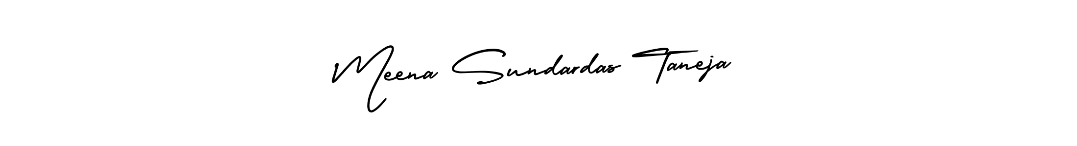 Meena Sundardas Taneja stylish signature style. Best Handwritten Sign (AmerikaSignatureDemo-Regular) for my name. Handwritten Signature Collection Ideas for my name Meena Sundardas Taneja. Meena Sundardas Taneja signature style 3 images and pictures png