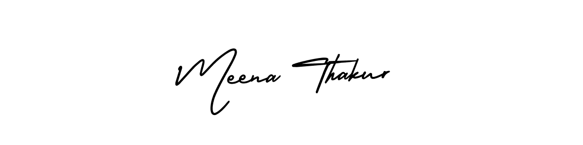 Create a beautiful signature design for name Meena Thakur. With this signature (AmerikaSignatureDemo-Regular) fonts, you can make a handwritten signature for free. Meena Thakur signature style 3 images and pictures png