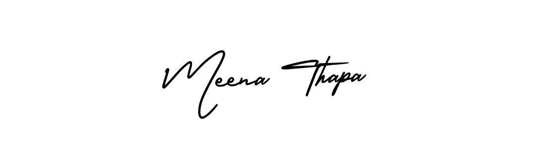 Also we have Meena Thapa name is the best signature style. Create professional handwritten signature collection using AmerikaSignatureDemo-Regular autograph style. Meena Thapa signature style 3 images and pictures png