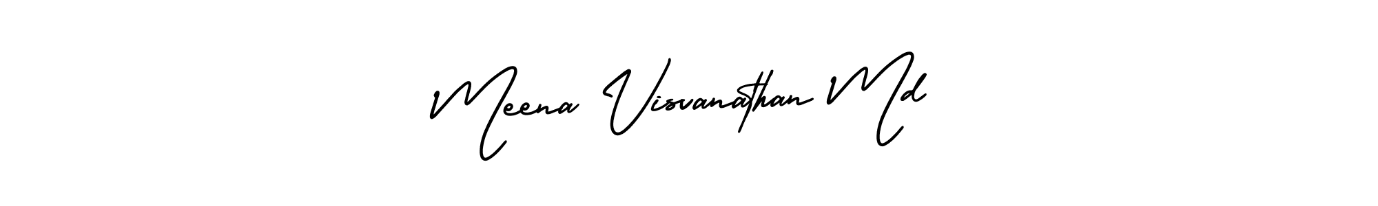 Create a beautiful signature design for name Meena Visvanathan Md. With this signature (AmerikaSignatureDemo-Regular) fonts, you can make a handwritten signature for free. Meena Visvanathan Md signature style 3 images and pictures png