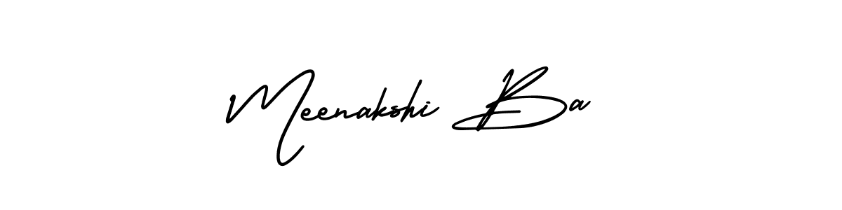 Design your own signature with our free online signature maker. With this signature software, you can create a handwritten (AmerikaSignatureDemo-Regular) signature for name Meenakshi Ba. Meenakshi Ba signature style 3 images and pictures png