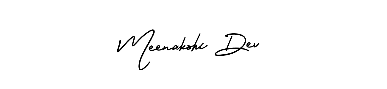 It looks lik you need a new signature style for name Meenakshi Dev. Design unique handwritten (AmerikaSignatureDemo-Regular) signature with our free signature maker in just a few clicks. Meenakshi Dev signature style 3 images and pictures png