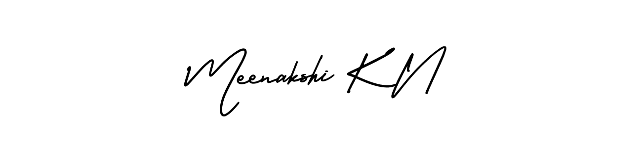 How to make Meenakshi K N name signature. Use AmerikaSignatureDemo-Regular style for creating short signs online. This is the latest handwritten sign. Meenakshi K N signature style 3 images and pictures png