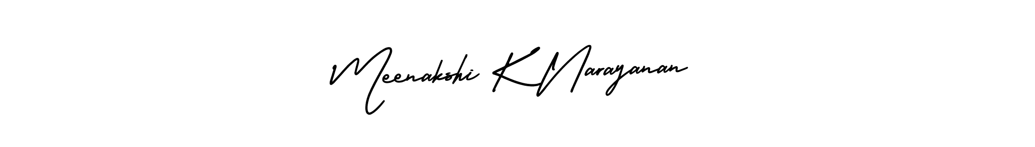 Also we have Meenakshi K Narayanan name is the best signature style. Create professional handwritten signature collection using AmerikaSignatureDemo-Regular autograph style. Meenakshi K Narayanan signature style 3 images and pictures png