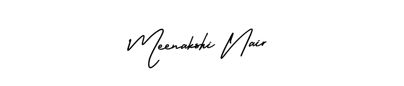 It looks lik you need a new signature style for name Meenakshi Nair. Design unique handwritten (AmerikaSignatureDemo-Regular) signature with our free signature maker in just a few clicks. Meenakshi Nair signature style 3 images and pictures png