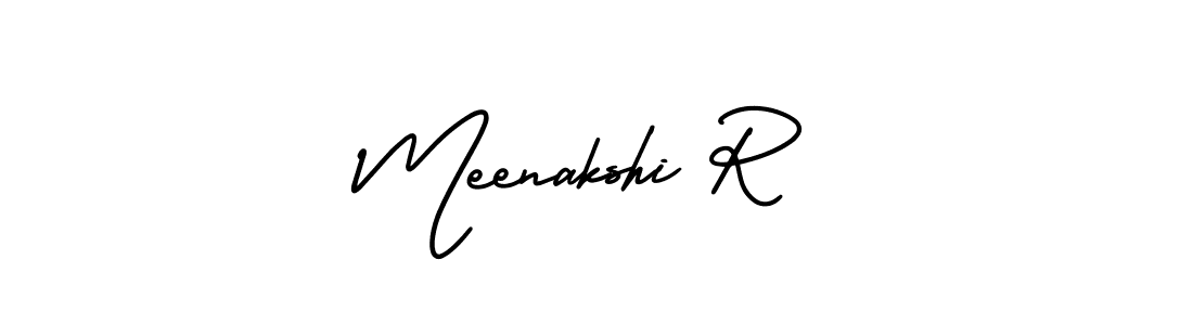 Meenakshi R stylish signature style. Best Handwritten Sign (AmerikaSignatureDemo-Regular) for my name. Handwritten Signature Collection Ideas for my name Meenakshi R. Meenakshi R signature style 3 images and pictures png