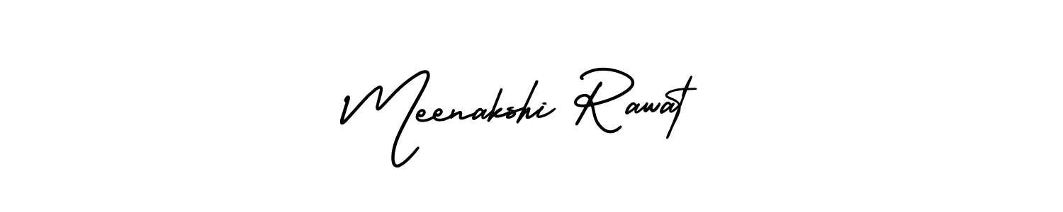 Make a beautiful signature design for name Meenakshi Rawat. With this signature (AmerikaSignatureDemo-Regular) style, you can create a handwritten signature for free. Meenakshi Rawat signature style 3 images and pictures png
