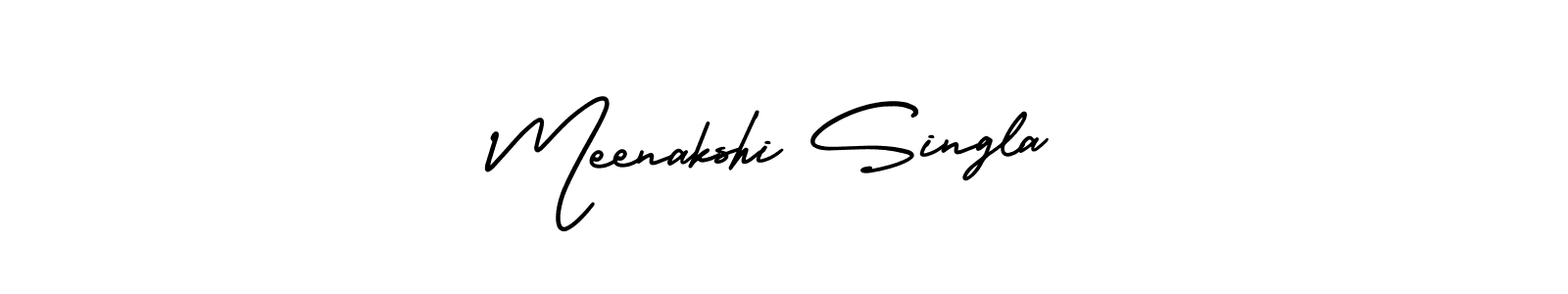 Create a beautiful signature design for name Meenakshi Singla. With this signature (AmerikaSignatureDemo-Regular) fonts, you can make a handwritten signature for free. Meenakshi Singla signature style 3 images and pictures png