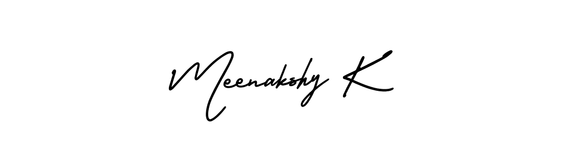 Also we have Meenakshy K name is the best signature style. Create professional handwritten signature collection using AmerikaSignatureDemo-Regular autograph style. Meenakshy K signature style 3 images and pictures png