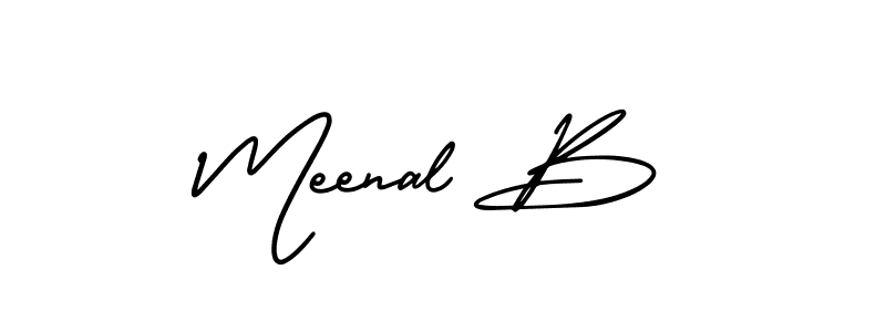 How to make Meenal B signature? AmerikaSignatureDemo-Regular is a professional autograph style. Create handwritten signature for Meenal B name. Meenal B signature style 3 images and pictures png