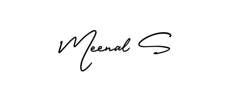 Make a beautiful signature design for name Meenal S. Use this online signature maker to create a handwritten signature for free. Meenal S signature style 3 images and pictures png