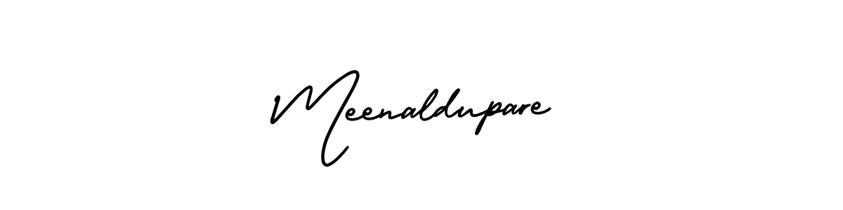 Use a signature maker to create a handwritten signature online. With this signature software, you can design (AmerikaSignatureDemo-Regular) your own signature for name Meenaldupare. Meenaldupare signature style 3 images and pictures png