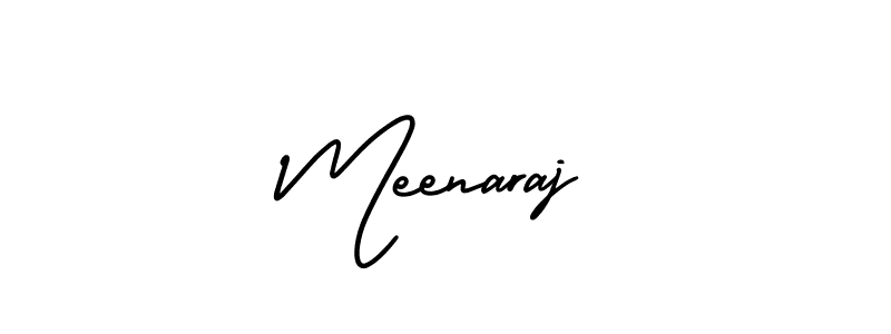 How to make Meenaraj name signature. Use AmerikaSignatureDemo-Regular style for creating short signs online. This is the latest handwritten sign. Meenaraj signature style 3 images and pictures png