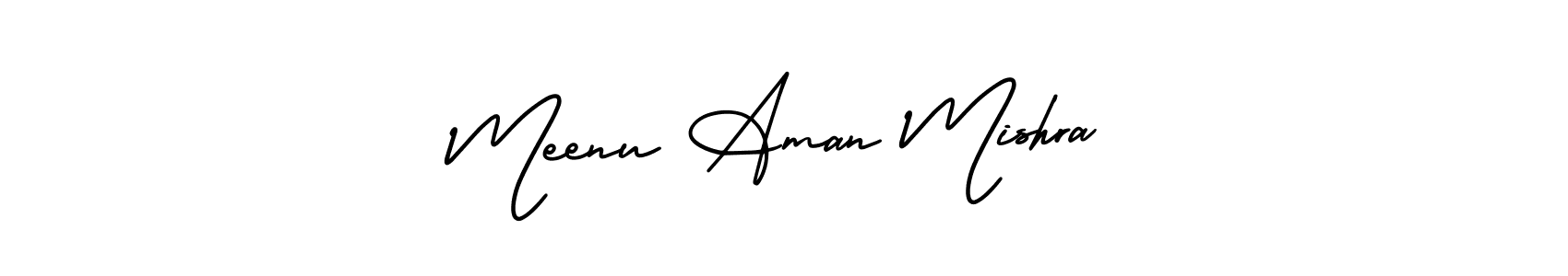 Make a short Meenu Aman Mishra signature style. Manage your documents anywhere anytime using AmerikaSignatureDemo-Regular. Create and add eSignatures, submit forms, share and send files easily. Meenu Aman Mishra signature style 3 images and pictures png