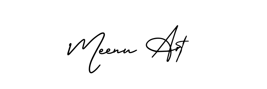 Design your own signature with our free online signature maker. With this signature software, you can create a handwritten (AmerikaSignatureDemo-Regular) signature for name Meenu Art. Meenu Art signature style 3 images and pictures png