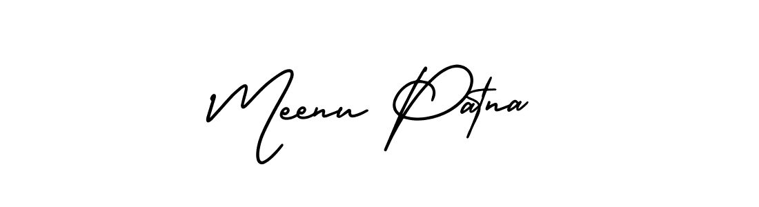 AmerikaSignatureDemo-Regular is a professional signature style that is perfect for those who want to add a touch of class to their signature. It is also a great choice for those who want to make their signature more unique. Get Meenu Patna name to fancy signature for free. Meenu Patna signature style 3 images and pictures png