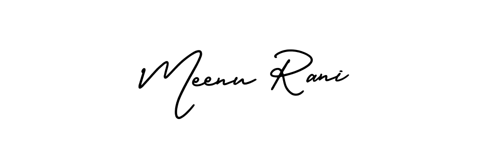 This is the best signature style for the Meenu Rani name. Also you like these signature font (AmerikaSignatureDemo-Regular). Mix name signature. Meenu Rani signature style 3 images and pictures png
