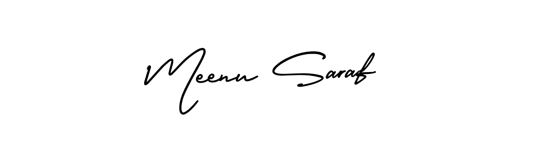 Create a beautiful signature design for name Meenu Saraf. With this signature (AmerikaSignatureDemo-Regular) fonts, you can make a handwritten signature for free. Meenu Saraf signature style 3 images and pictures png