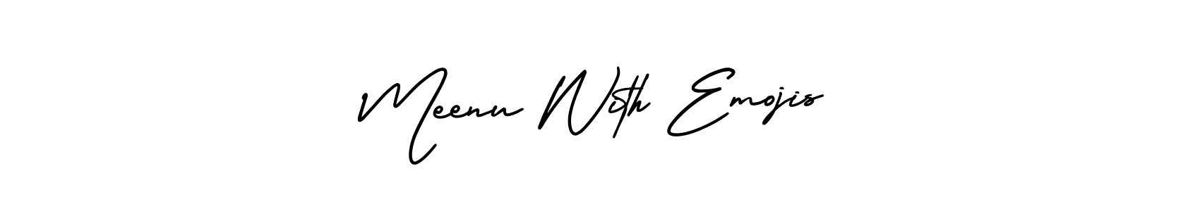 AmerikaSignatureDemo-Regular is a professional signature style that is perfect for those who want to add a touch of class to their signature. It is also a great choice for those who want to make their signature more unique. Get Meenu With Emojis name to fancy signature for free. Meenu With Emojis signature style 3 images and pictures png
