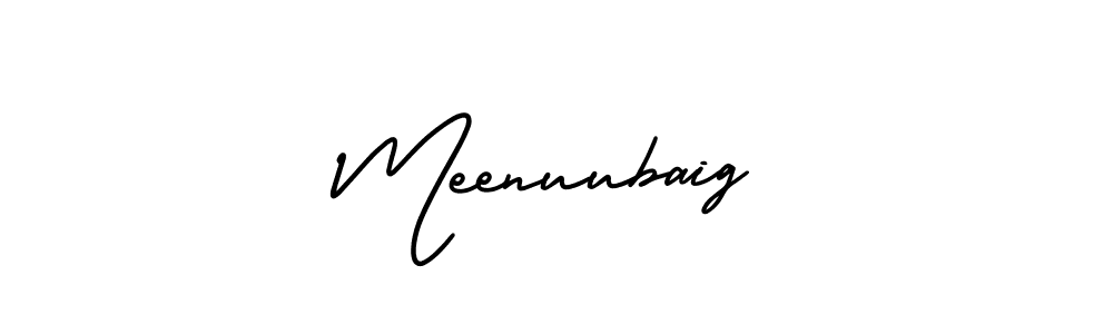Also we have Meenuubaig name is the best signature style. Create professional handwritten signature collection using AmerikaSignatureDemo-Regular autograph style. Meenuubaig signature style 3 images and pictures png
