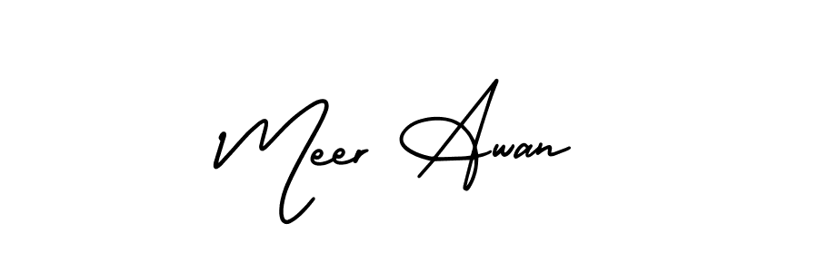 You can use this online signature creator to create a handwritten signature for the name Meer Awan. This is the best online autograph maker. Meer Awan signature style 3 images and pictures png