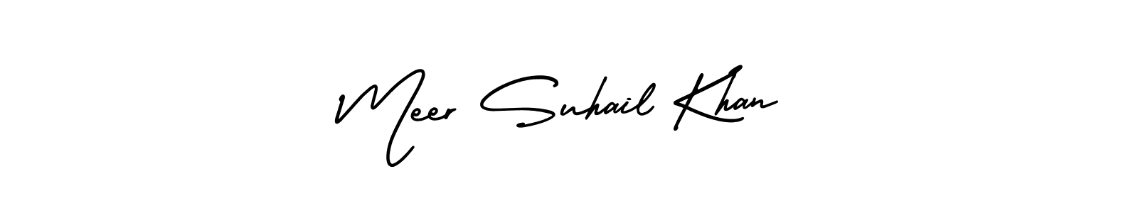 How to Draw Meer Suhail Khan signature style? AmerikaSignatureDemo-Regular is a latest design signature styles for name Meer Suhail Khan. Meer Suhail Khan signature style 3 images and pictures png