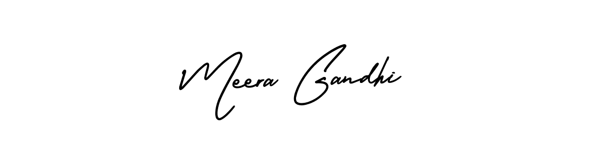 Design your own signature with our free online signature maker. With this signature software, you can create a handwritten (AmerikaSignatureDemo-Regular) signature for name Meera Gandhi. Meera Gandhi signature style 3 images and pictures png