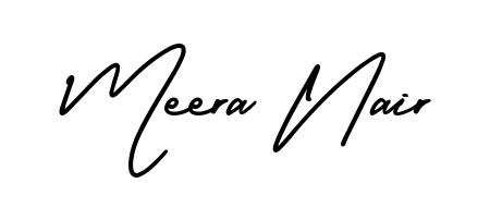 An effortless, minimalist signature concept for Meera Nair using AmerikaSignatureDemo-Regular design. Clean lines that look great on any document. Meera Nair signature style 3 images and pictures png