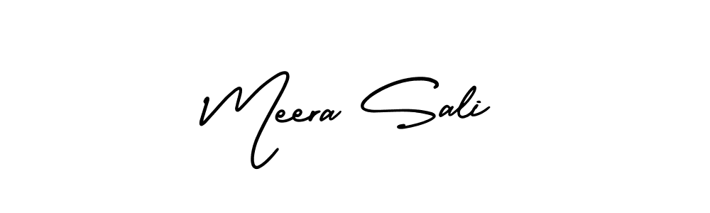 This is the best signature style for the Meera Sali name. Also you like these signature font (AmerikaSignatureDemo-Regular). Mix name signature. Meera Sali signature style 3 images and pictures png