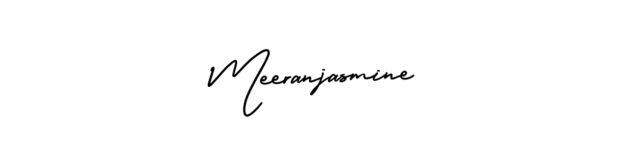 if you are searching for the best signature style for your name Meeranjasmine. so please give up your signature search. here we have designed multiple signature styles  using AmerikaSignatureDemo-Regular. Meeranjasmine signature style 3 images and pictures png