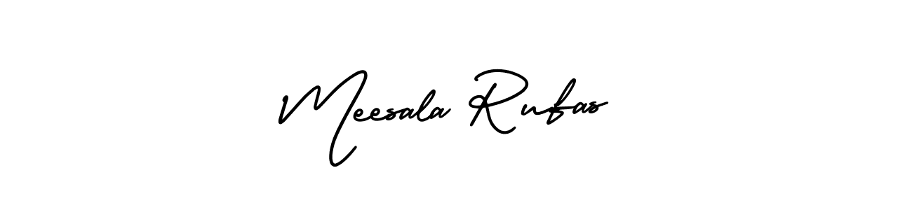 How to make Meesala Rufas name signature. Use AmerikaSignatureDemo-Regular style for creating short signs online. This is the latest handwritten sign. Meesala Rufas signature style 3 images and pictures png